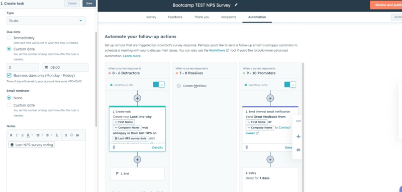 HubSpot feedback forms example