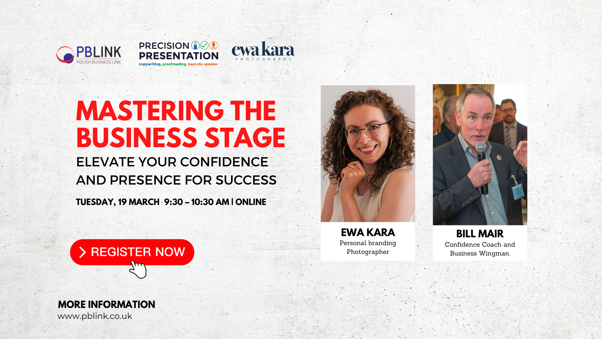 Elevate Your Confidence and Presence for Success. Ewa Kara bill Mair