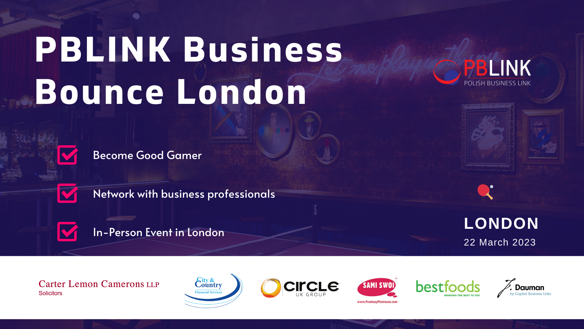 PBLINK Business Bounce London 22.03.23