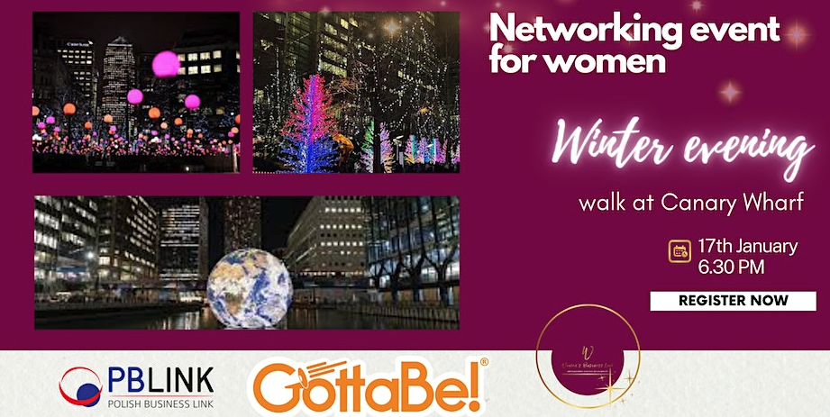Networking walk around Canary Wharf Winter Lights Festival